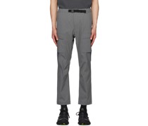Gray Cinch Belt Cargo Pants