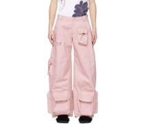 SSENSE Exclusive Pink Garden Cargo Pants