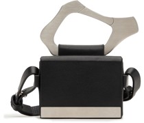 Black Leather Strap Box Bag