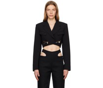 Black Interlock Blazer