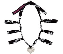 Black Bandana Heart Necklace