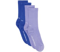 Two-Pack Blue & Purple Socks
