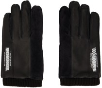 Black Paneled Gloves
