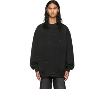 Black Cotton Sweatshirt