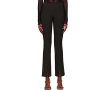 Brown Slit Trousers