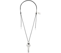 Black Key Leather Necklace