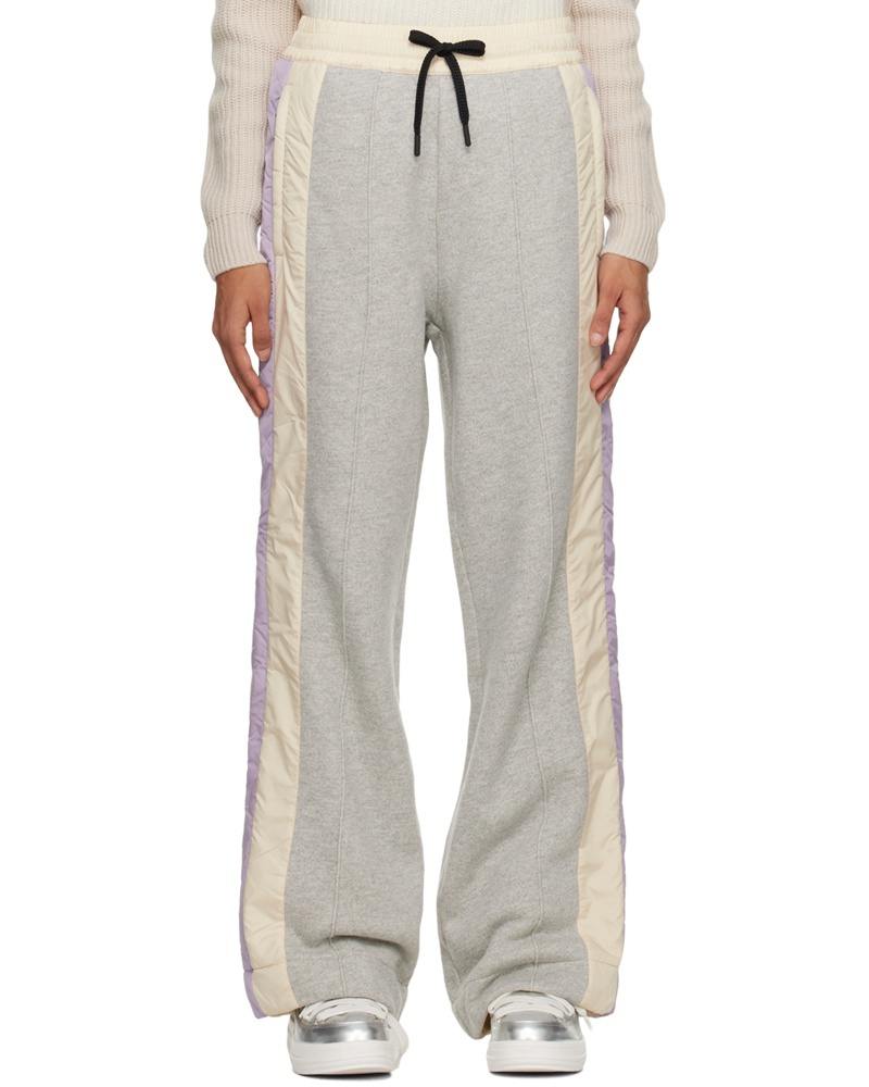 Moncler Damen Gray Paneled Lounge Pants Moncler Damen Gray Paneled Lounge Pants