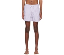 Purple Solid Swim Shorts