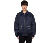 Navy Quilted Jacket