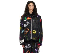 Black Graphic Print Jacket