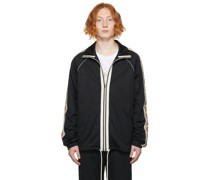Black Technical Jersey Oversized Sweater