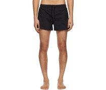 Black Short Length Swim Shorts