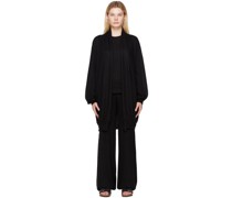 Black Straight Cardigan