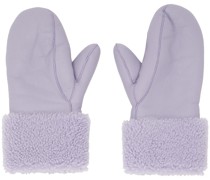 Purple Shearling Mittens
