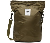 Khaki Nylon Messenger Bag