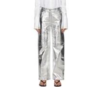 Silver 'The Sterling' Leather Pants