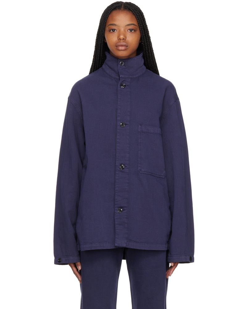 Christophe Lemaire Damen Blue Button-Up Denim Jacket