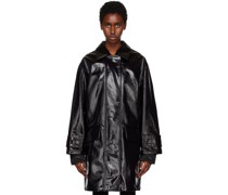 Black Conni Faux-Leather Coat