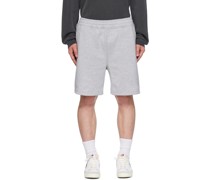 Gray Embroidered Shorts