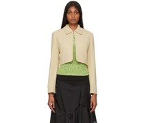 Beige Cropped Jacket
