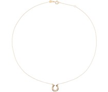 Gold Baguette Horseshoe Necklace