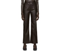 Brown Eco-Leather Trousers