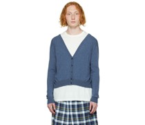 Blue Extended Cardigan