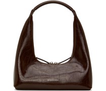 Brown Crinkle Shoulder Bag