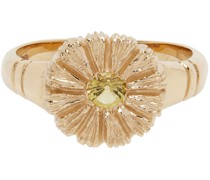 Gold Flower Press Ring