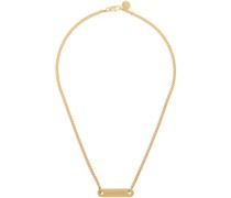 Gold Logo Plate Necklace