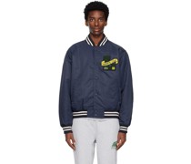 Navy Oversized Bomber Jacket