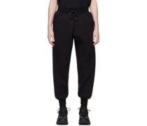 Black Tapered Lounge Pants