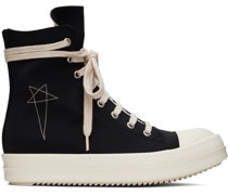 Black Embroidered Sneakers