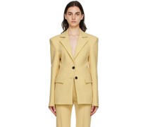 SSENSE Exclusive Beige Polyester Blazer