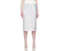 White H-Line Midi Skirt