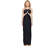 Black Open Back Maxi Dress