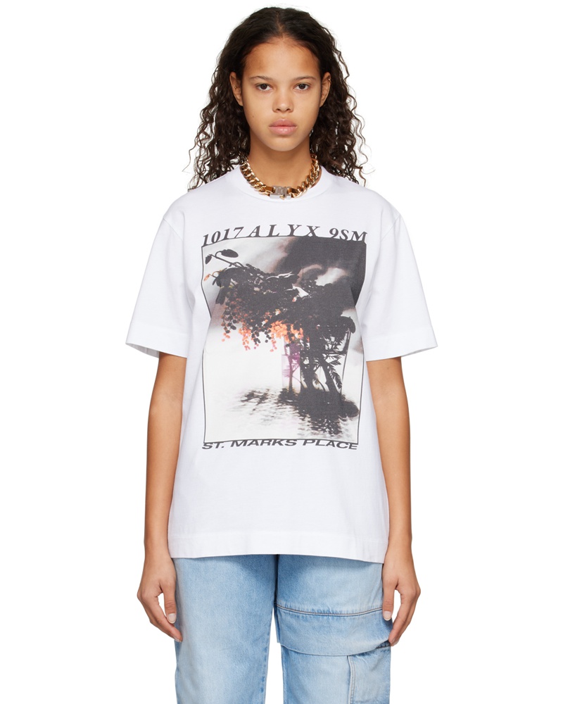 1017 ALYX 9SM Damen White Icon Flower T-Shirt