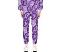 Purple Zipped Sweatpants