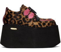 Brown Animalier Commando Platform Derbys
