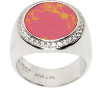 Silver & Pink Hatton Labs Edition Stone Ring