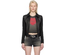 Black L-Sask Leather Jacket