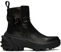 Black Buckle Chelsea Boots