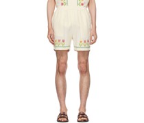 Off-White Floral Shorts