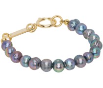 SSENSE Exclusive Purple & Gold Pearl Bracelet