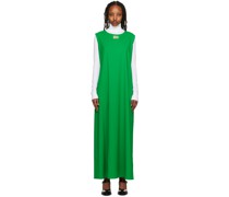 Green Crewneck Maxi Dress