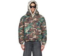 Green Camouflage Down Jacket