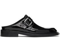 Black Chisel Toe Mules