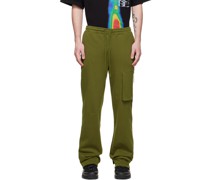Green Wide-Leg Sweatpants