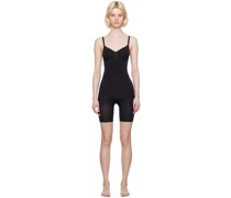 Black Seamless Sculpt Mid Thigh Bodysuit