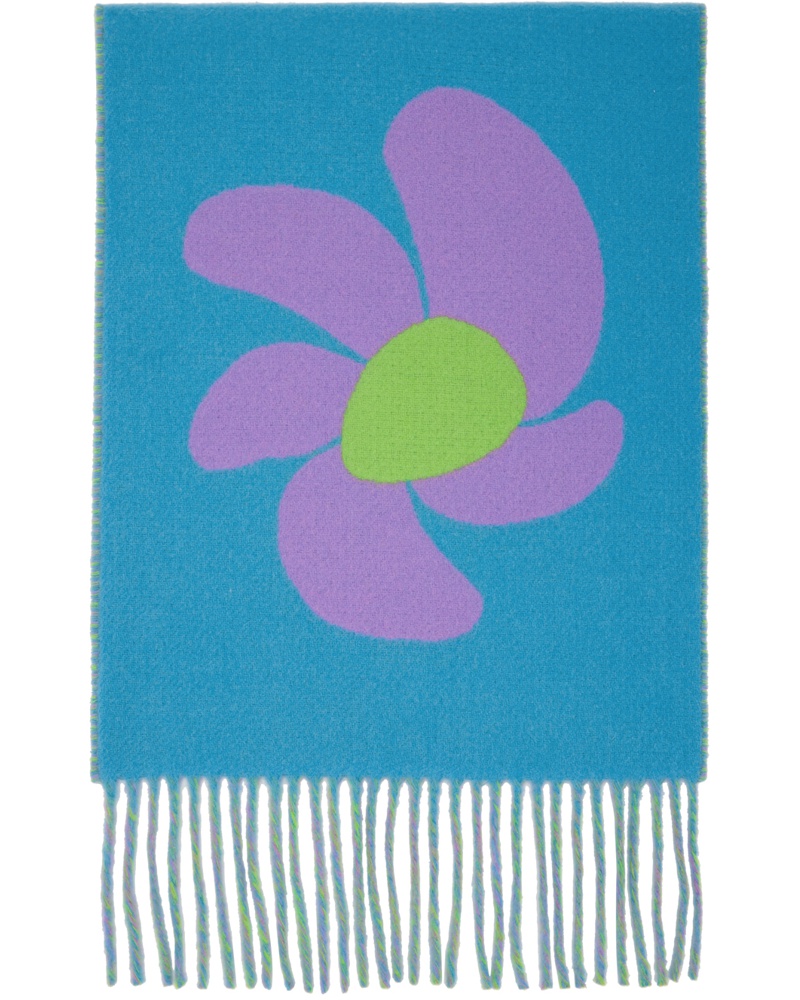 Jacquemus Damen Purple & Blue Flower Scarf
